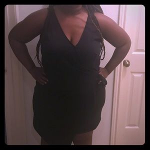 Black wrap dress